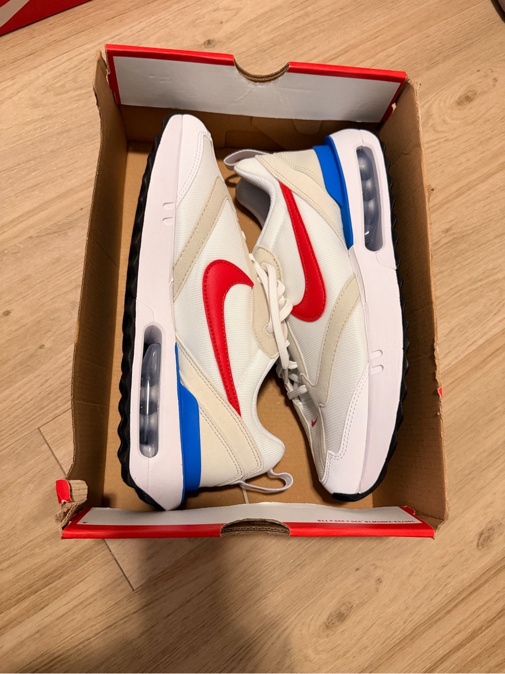 Nike Air Max Dawn Box Label in Red and White